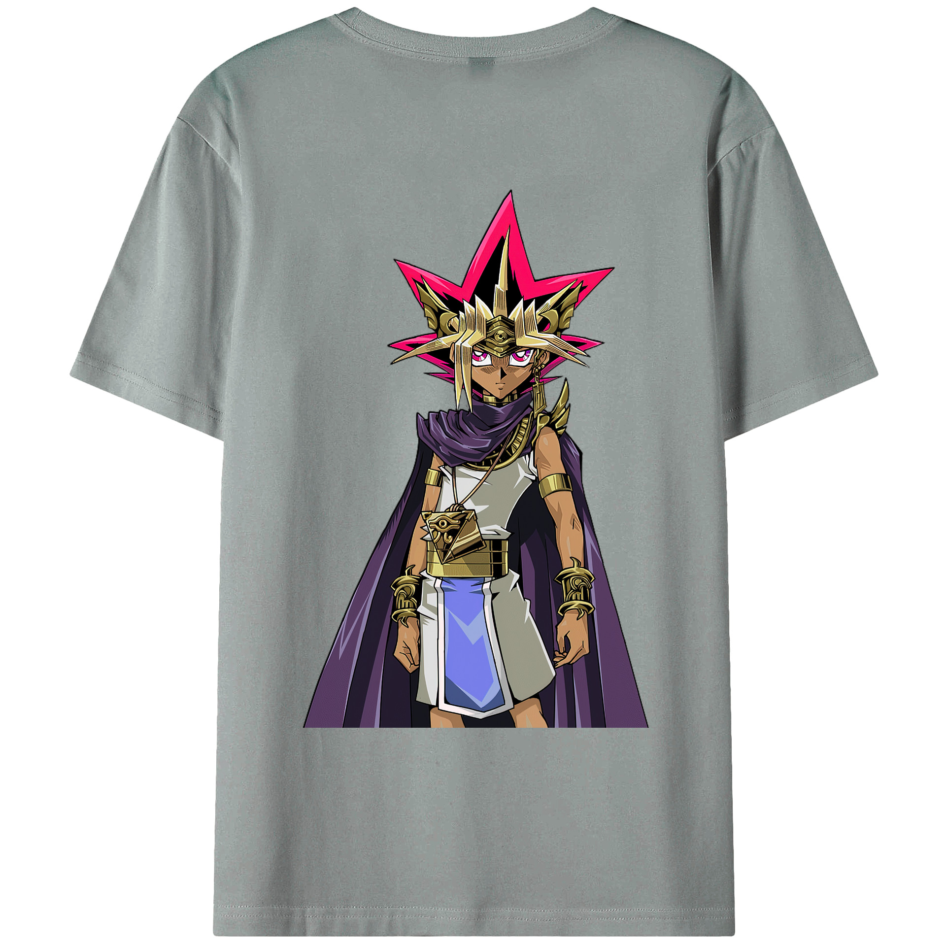 （画像用） 遊☆戯☆王 Yu-Gi-Oh! 綿100％ メンズ半袖Tシャツ（バックプリント） 通気性